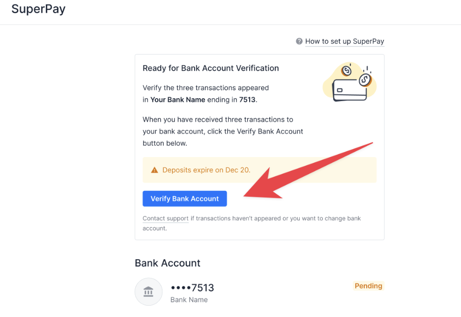 Enter deposit amounts