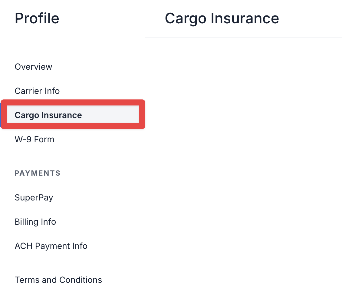 Cargo Insurance section
